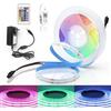 Lam(MS)pen 2M WIFI Striscia LED RGB COB, 12V Striscia LED COB RGB dimmerabile con telecomando e alimentatore, striscia luminosa LED ad alta densità 576LEDs/M, controllo app, compatibile con Alexa, Google home