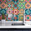 RE-COVERTILES - Adesivi Piastrelle Cucina Bagno Mattonelle adesive in PVC Impermeabili Antigraffio Stickers Decorazione Parete Cementine Peel and Stick - Modello 10 Pz 20x20 cm PS00187 Made in Italy