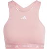 adidas Powerimpact Training Medum Support Techfit High Neck Bra - Reggiseno da Allenamento a Sostegno Medio da Donna, Semi Pink Spark,