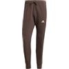 adidas Essentials French Terry Tapered Cuff 3-Stripes Pants - Pantaloni Uomo, Shadow Brown,