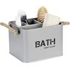 WENKO DIE BESSERE IDEE Contenitore da Bagno con 4 divisori Gara Grigio
