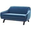 ALMA DESIGN divano a 2 posti X BIG TOO con struttura in frassino tinto nero - 7012P-LE16-E-HERO