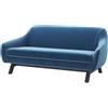 ALMA DESIGN divano a 3 posti X BIG TOO con struttura in frassino tinto nero - 7013P-LE16-C-CAPRI