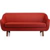 ALMA DESIGN divano a 3 posti X BIG TOO con struttura in frassino tinto noce - 7013P-LE12-B-STONE-VELVET