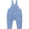 CAMILIFE Bebè Bimbi Bimbe Basic Salopette in Denim Dungarees Pantaloni di Jeans in Cotone con Bretelle - Tinta Unita Classico Jeans Blu Taglia 92