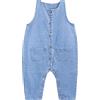 CAMILIFE Bebè Bimbi Bimbe Salopette in Denim Dungarees Pantaloni di Jeans Playsuit Vintage - Classico Jeans Blu Taglia 80