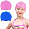 Huanmin Cuffia Piscina, Cuffie Nuoto Silicone Adolto Bambini, Cuffia Piscina Capelli Lunghi, per Uomo Donna Super Elastica e Leggera, Cuffia Morbida e Resistente