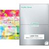 EVG Evergreen Goods - Etichette autoadesive pretagliate, formato A4, impermeabili, argento opaco, 1 x 2 (2 per foglio): 20 etichette in totale, 10 fogli, stampabili a getto d'inchiostro e laser, retro