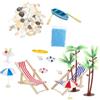 Happyyami Miniatura Fata Giardino Accessori Dollhouse Oceano Spiaggia Decorazione Micro Muschio Paesaggio Micro Scena Oceano Fata Giardino Accessori