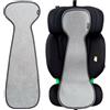 HECKBO Coprisedile estivo bambini - Rivestimento traspirante antisudore per seggiolino auto & passeggino - Adatto al gruppo 2/3 - Cuscino per bambine & bambini - Grigio