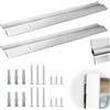 BSTDAYEVER Morsetti a Z da Appendere 300mm Francese Gancio per Quadri Sicuri 2pcs Staffa a Muro ad Incastro Kit di Ferramenta Riutilizzabile Ganci a Z Anti Ruggine per Appendere Specchi Pannelli Mensole