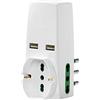 Vimar 0P00333.B Adattatore Universale, S17, 2P17/11, Due USB, Bianco
