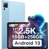 DOOGEE Tablet 11 Pollici, T30 PRO Android 13 Tablet, 2.5K Tablet PC/Helio G99 Octa-Core/15GB RAM + 256GB ROM (2TB TF)/8580mAh Gaming Tablet/20MP