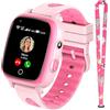 PIULAXIU 4G Smartwatch Bambini con Video e Telefonate, SOS, GPS, Smartwatch Impermeabile per Bambini con Posizione in Tempo Reale e modalità Scuola per Ragazzi e Ragazze 5-14 Anni Regalo (Rosa)