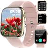 fitonyo Smartwatch Donna con Chiamate,1.83"Touch Screen Smart Watch,110+ Sportive/Sonno/Frequenza Cardiaca/BP,IP67 Fitness Tracker Sportivo Orologio Smartwatch Donna per iOS Android,Rosa