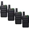 Retevis RT619 Walkie Talkie Mini, PMR446 Ricetrasmittenti Ricaricabile 1300mAh, VOX, Cavo di Ricarica USB 2 in 1, Walkie Talkie Portatile Licenza-Libero Adatto per Ristoranti (4 Pezzi, Nero)