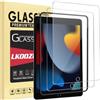 LKOOZO [2 Stuks Screen Protector voor iPad 9e / 8e / 7e Generatie (10,2-inch, model 2021/2020/2019), Gehard Glas Schermbeschermer, met Eenvoudige Installatietool