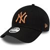 New Era York Yankees MLB Metallic Logo Black 9Forty Adjustable Women cap - One-Size