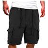 MJGkhiy Pantaloncini Cargo Uomo Larghi Casual Pantaloncini Trekking con Tasche Laterali Estivi Pantaloni Corti da Lavoro Sportivi Bermuda Cargo Uomo Militari Baggy Pantaloncini Tattici
