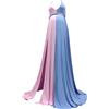 Generic Abito premaman da donna, senza maniche, gonna lunga, abito fotografico, casual, maternità, abito da sposa, da donna, blu, Colore: rosa., XL
