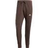 adidas Essentials French Terry Tapered Cuff 3-Stripes Pants - Pantaloni Uomo, Shadow Brown,