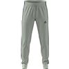 adidas Essentials French Terry Tapered Cuff 3-Stripes Pants - Pantaloni Uomo, Linen Green,