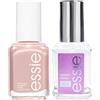 Essie Smalto per Unghie Colore 06 Ballet Slippers a Lunga Tenuta con Pennellino Professionale + Top Coat Speed Setter Colore Trasparente Asciugatura Rapida con Applicatore di Precisione - 2 Smalti