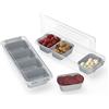 RoyalFay Contenitori per ingredienti Napoli 2 pezzi con 8 inserti e 2 coperchi impilabili per pizza (granito)