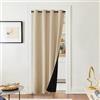 PONY DANCE Tende Camera da Letto 100% Tende Oscuranti per Interni e Salotto Eleganti Curtains Termiche con Anelli Soggiorno Moderne 1 Pezzo 140x220 CM, Beige