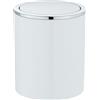 Wenko Portarifiuti con Coperchio Basculante Inca Bianco 2 LTR. - Contenitore portarifiuti con Coperchio Basculante capacità: 2 l, ABS, 14 x 16.8 x 14 cm, Bianco
