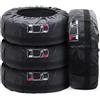 Geloo Set di 4 Copertura per Pneumatici Auto, 13-17 Pollici CopriRuota di Scorta Universale Impermeabili Antipolvere Borsa Pneumatici Nero (Diametro 66 cm/26 in)
