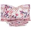Laura Biagiotti - Completo letto Lenzuola Matrimoniale Maxi in Percalle di Cotone, Lenzuola Matrimoniali Due Piazze Con Sotto e Federe Palma Rosa