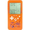 TAQY Modello simpatico cartone animato Console di gioco in mattoni Giochi multiblocco Corsa/Carro armato Macchina da gioco tascabile Retrò Gioco elettronico per bambini Giocattoli portatili (Orange)