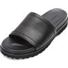 CHAMARIPA Scarpe Con Rialzo In Pelle Nero Ciabatte Con Rialzo Uomo Sandali Rialzanti Moda 6CM, 45 EU