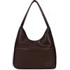 GSenhui Borsa a tracolla vintage in pelle, stile retrò, borsa a tracolla ascella, borsa per il trasporto vintage, grande capacità con fibbia magnetica, Hobo Tote Bag marrone, A05-vino rosso