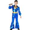 Boland - Costume da Disco King per bambini, 3 pezzi, costume in maschera per feste a tema, Halloween o carnevale, cantante, superstar