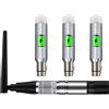 Ukfog Confezione da 4 dmx512 Maschio/Femmina trasmettitori wireless/ricevitore wireless ricaricabile 2.4G ISM dmx512 Controller per illuminazione palcoscenico