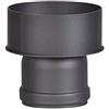 FIREFIX R150/Ü7 Estensione da 80 a 120 con guarnizione per tubi fumatori da 2 mm di spessore, laccato nero, da 80 mm di attacco da parete a 120 mm