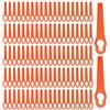 FUIPVGI 100 Pezzi Lame per Tagliaerba Plastica, Lame di Ricambio in Plastica, Lame Tosaerba Sostituzione, Lame di Ricambio in Plastica per Giardino Tagliaerba, Lame per Decespugliatore