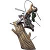 Jiumaocleu Figura gigante attaccante Staute, Levi Ackermann Action Figure Modello Battle on Tree, statuetta anime in PVC, giocattoli fatti a mano per la decorazione della scrivania, regali per ragazzi e ragazze