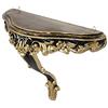LIGUORO SHOP Mensola In Stile Barocco Veneziano Console Finto Vintage Shabby Chic cm 21 x 31 x 11,5 (Nero/Oro)