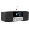 TechniSat DIGITRADIO 4 C - Radio digitale stereo (DAB+, FM, display a colori OLED, streaming audio Bluetooth, presa per cuffie, ingresso AUX, radiosveglia, 20 Watt RMS, altoparlante Elac) nero