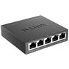 D-Link DGS-105 Switch 5 Porte Gigabit, Struttura in Metallo, Nero