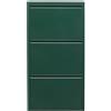 Kare Design scarpiera Caruso, verde scuro, 3 ante per max. 6 paia, salvaspazio, 103x50x15cm, corridoio, ingresso, stile minimalista, design e praticità