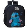 Disney Joumma Disney Stitch Excited Zaino Prescolare Nero 21 x 25 x 10 cm Poliestere 5,25 L, Nero, Taglia unica, Zaino prescolare