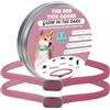 BKEPDY Collare antizecche per cani Collare Luminescente Anti-Insetti per Cani con 3 Repellenti Naturali 8 Mesi di Protezione Naturale, Lunghezza 65 Cm, Autoregolabile，Set de 2 Piezas (Pink)