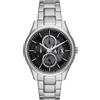 Armani Exchange Orologio da Uomo, Movimento Multifunzione, Acciaio Inossidabile, con Cassa da 42 mm e Cinturino in Pelle o Acciaio, D'argento