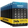 ABSINA 240 batterie a bottone miste alcaline e litio - 20x AG1, 20x AG3, 40x AG4, 40x AG10, 40x AG13, 20x CR2016, 20x CR2025, 40x CR2032 - Pile a bottone da 1,5V e 3V - Pile orologio
