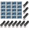 GTIWUNG 20 Pezzi Micro USB 5V 1A 18650 Lithium Battery Charger Module + 10 Pezzi Porta Batterie 18650, 1×3.7V 18650 Custodia per Batterie in Plastica con 1 Slot, 18650 Battery Clip Holder Case