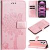 Hancda Custodia per Xiaomi Redmi Note 12 PRO 5G / Xiaomi Poco X5 PRO 5G Cover Custodia Portafoglio Pelle con Porta Carte Disegni Flip Case Magnetica Libro Sottile Cuoio Caso Antiurto Cover,Oro Rosa